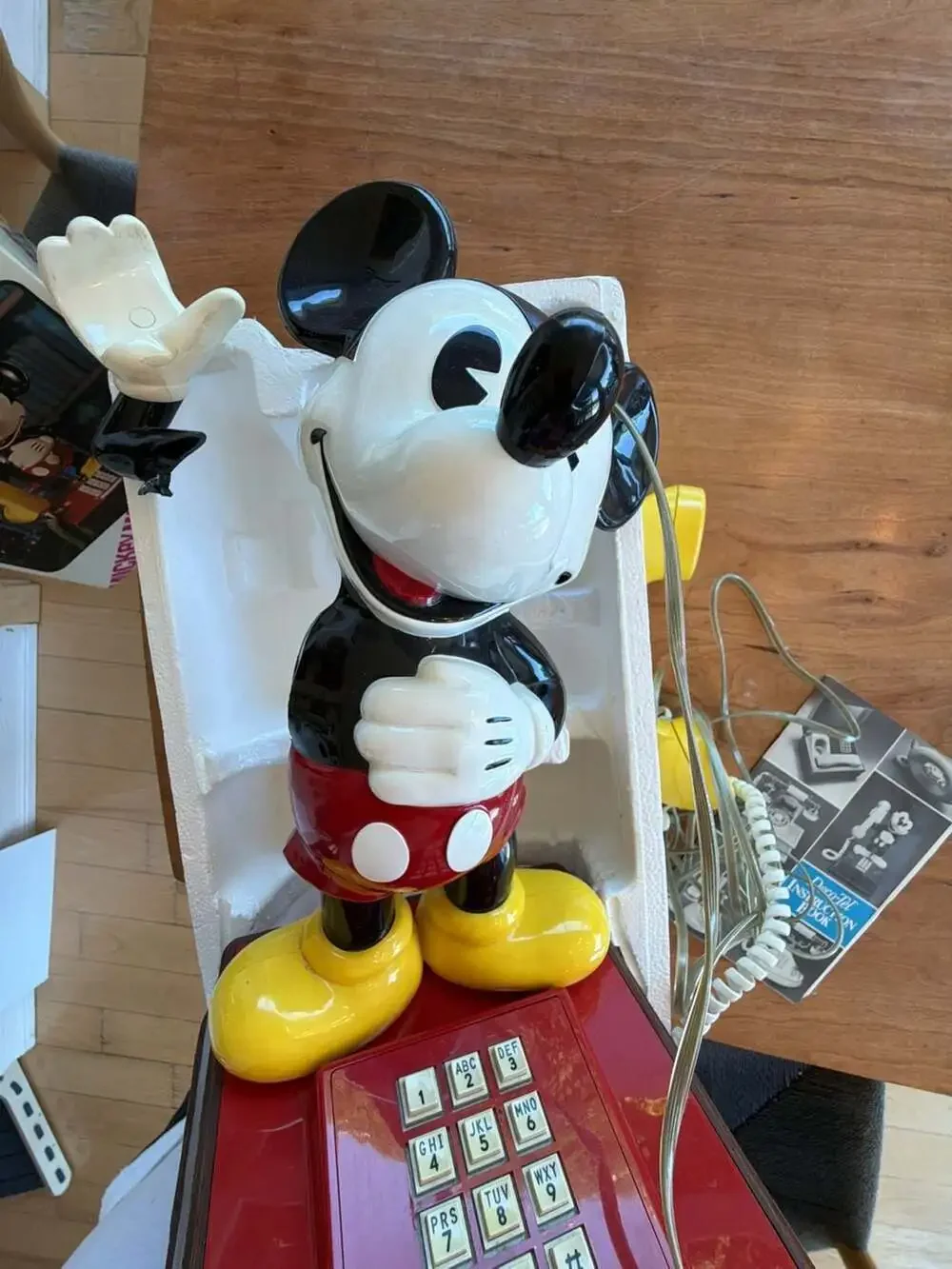 Vintage American Telecommunications Corporation Mickey Mouse Push-Button Telepho